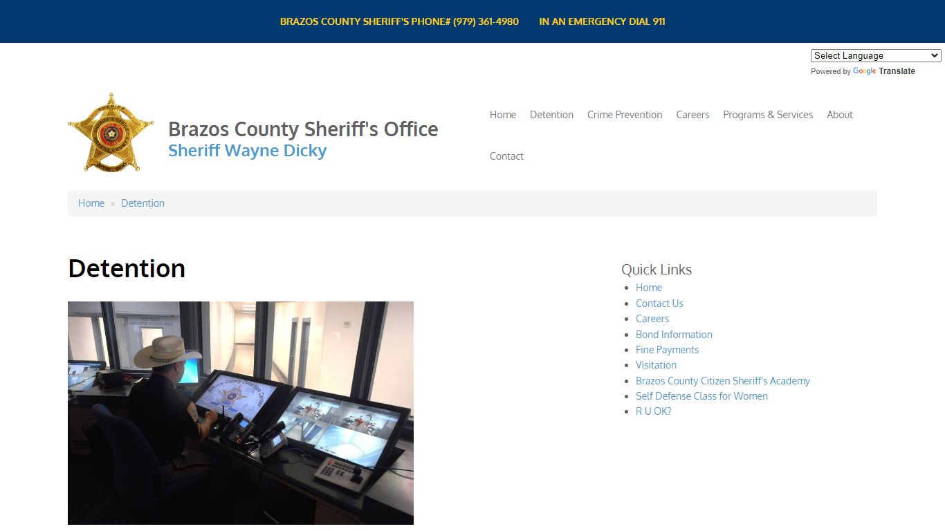 Detention | Brazos County Sheriff's Office