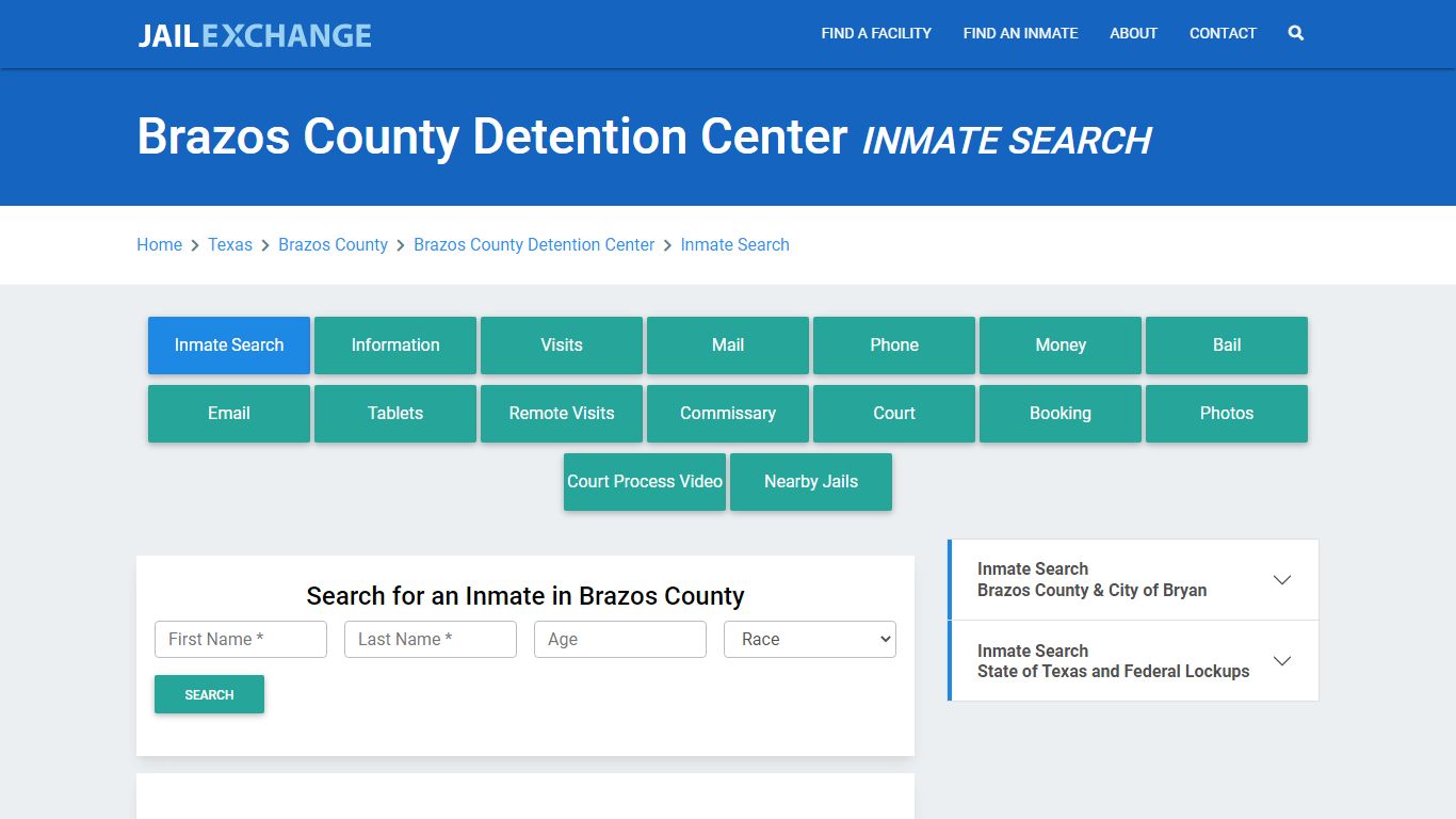 Brazos County Detention Center Inmate Search - Jail Exchange