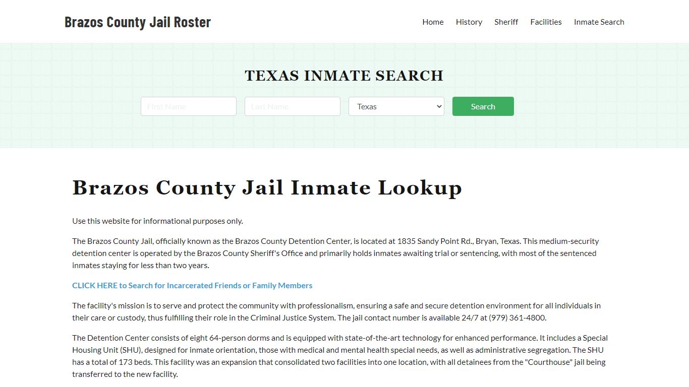 Brazos County Jail Roster Lookup, TX, Inmate Search